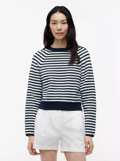 Navy Blue / Ivory Stripe