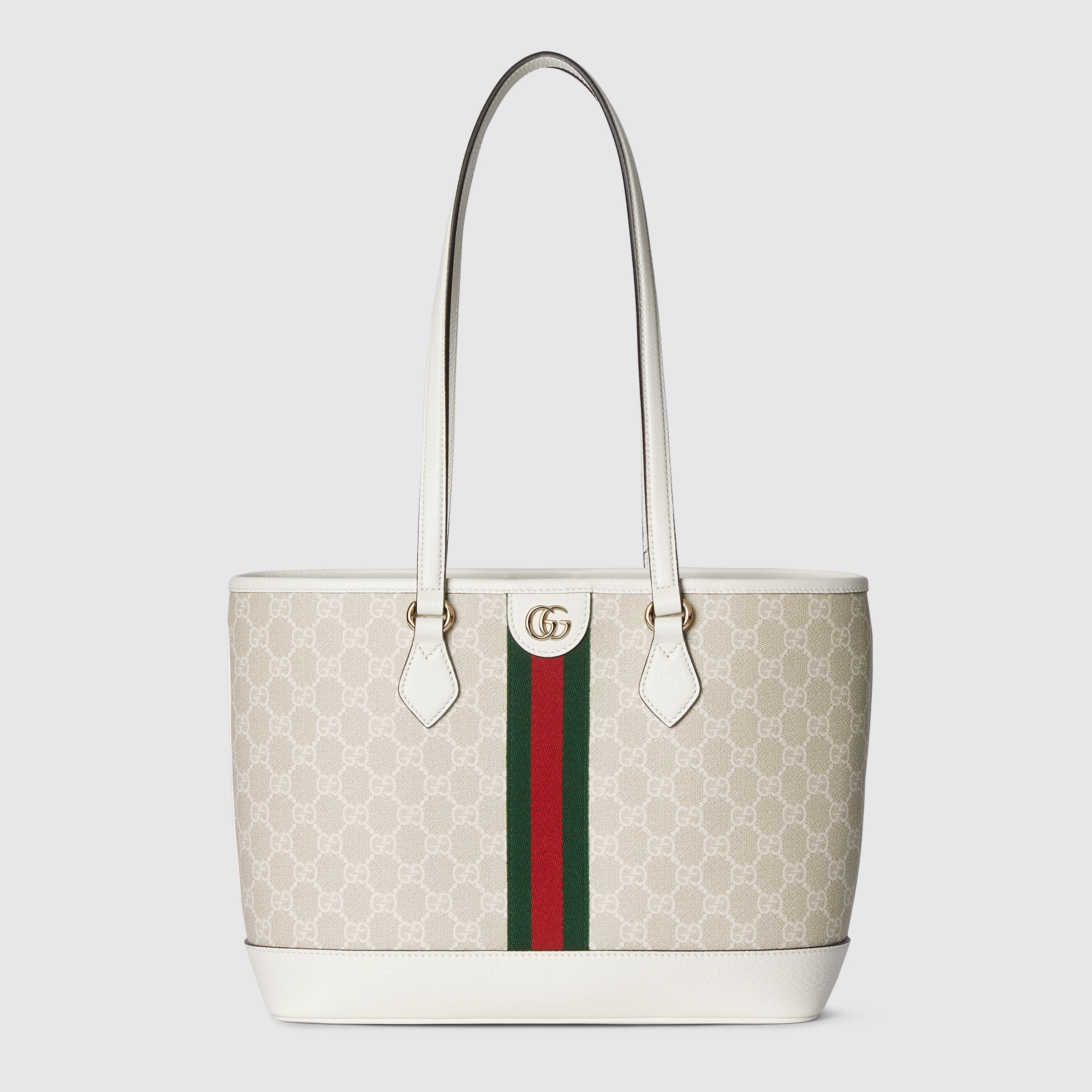 tejido beige y blanco con GG