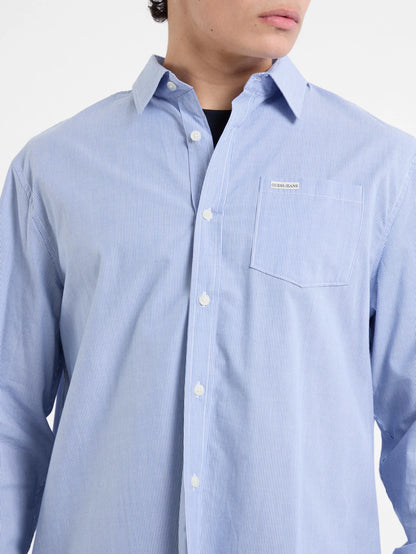 Cobalt And White Stripes