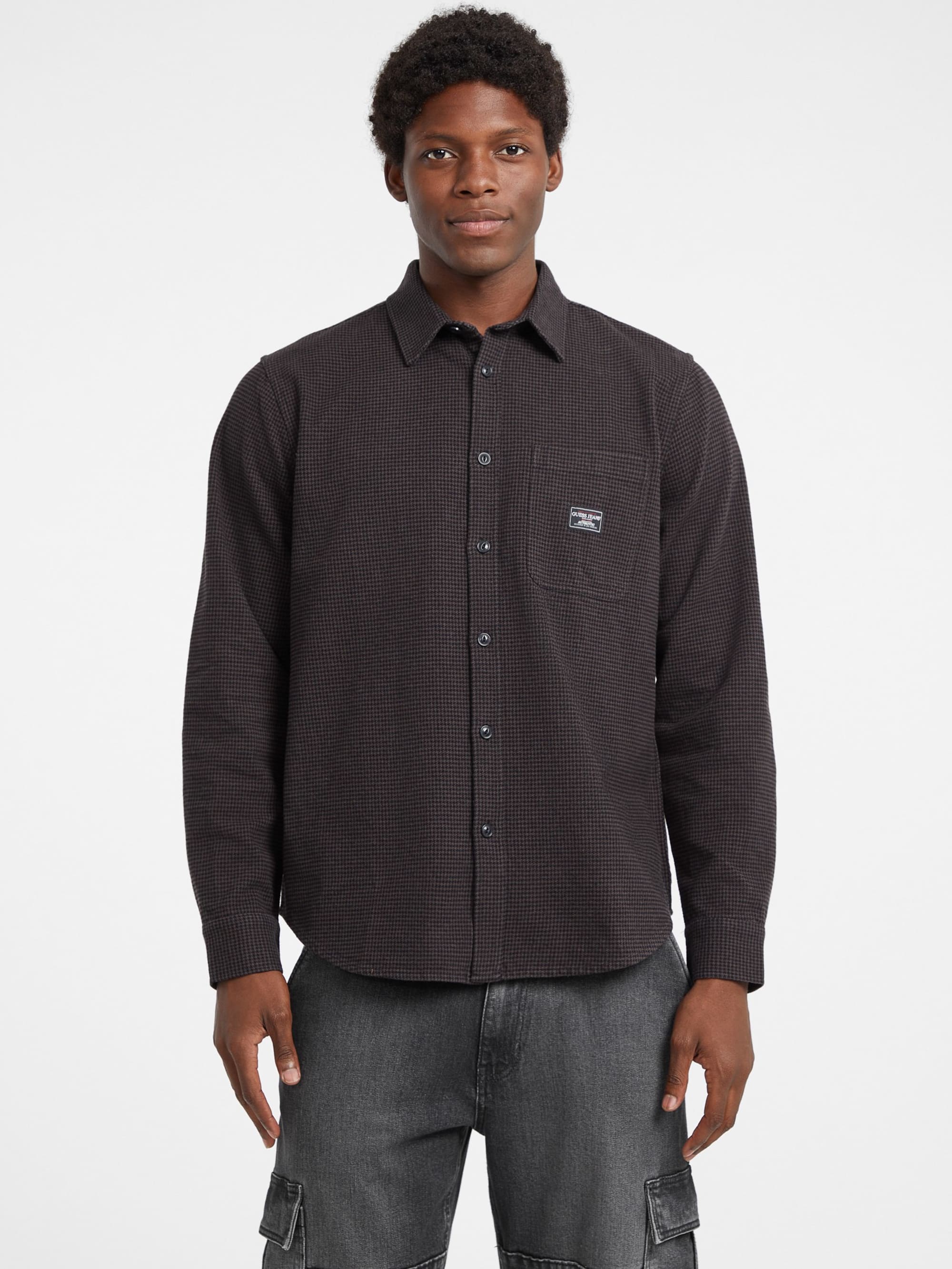 Jet Black Houndstooth