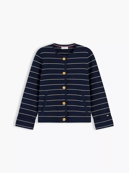 Navy Blue / Ivory Stripe