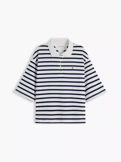 Navy Blue / Ecru Stripe