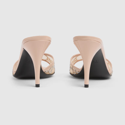 red con GG de cristales rosa claro