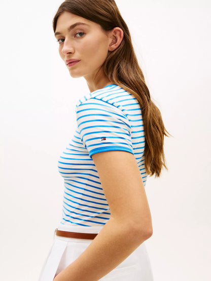 Rich Cream / Blue Stripe