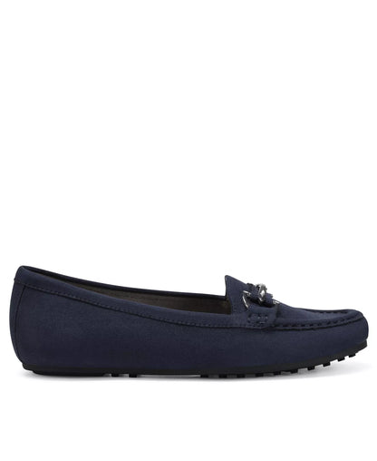Navy Faux Suede