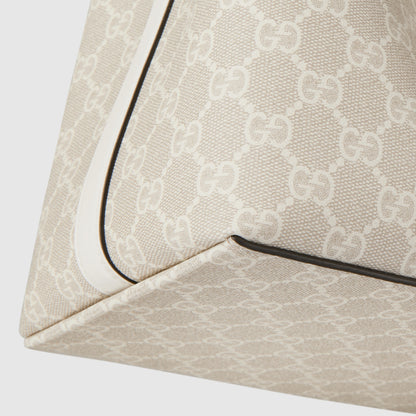 tejido beige y blanca