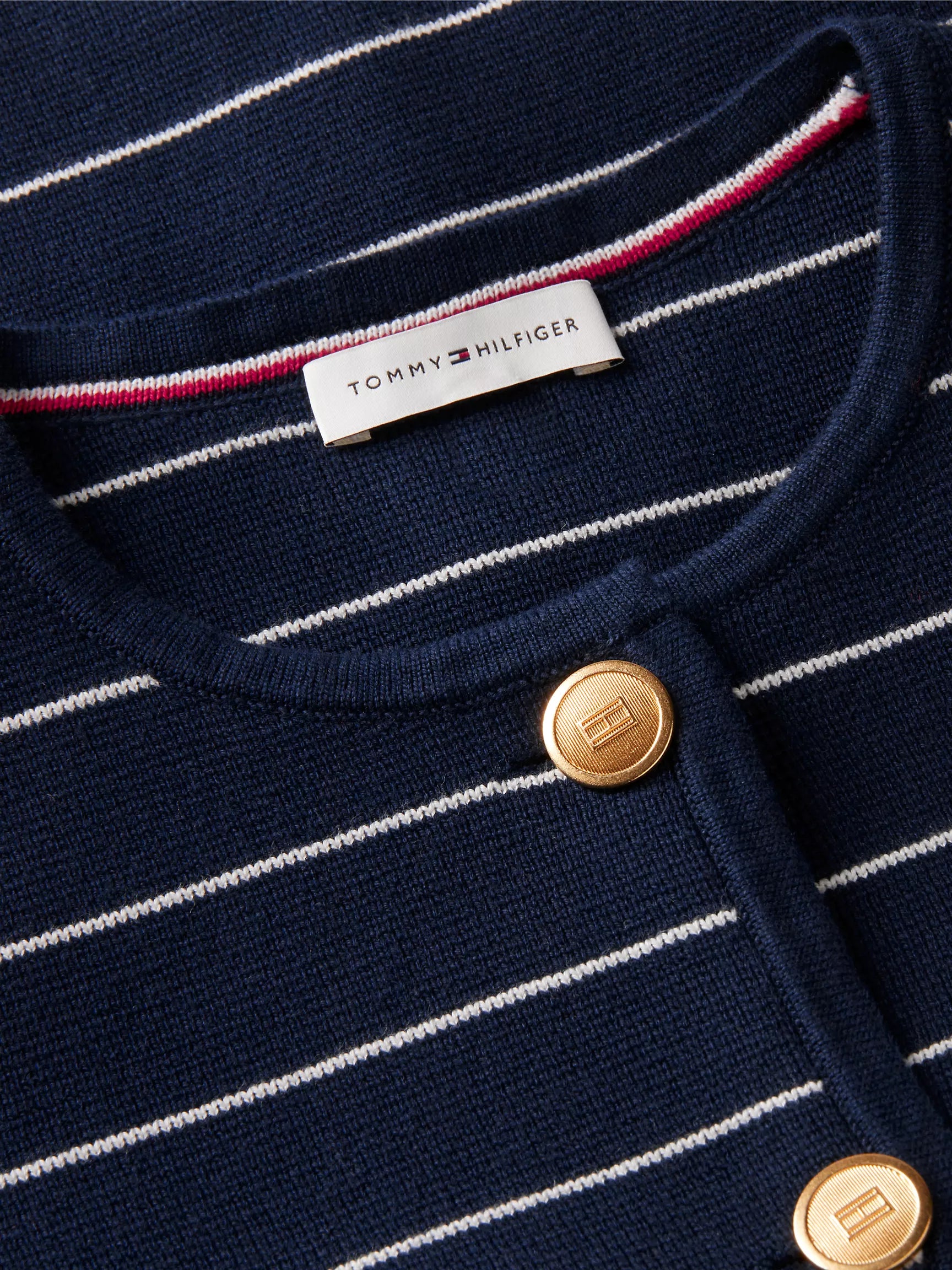 Navy Blue / Ivory Stripe