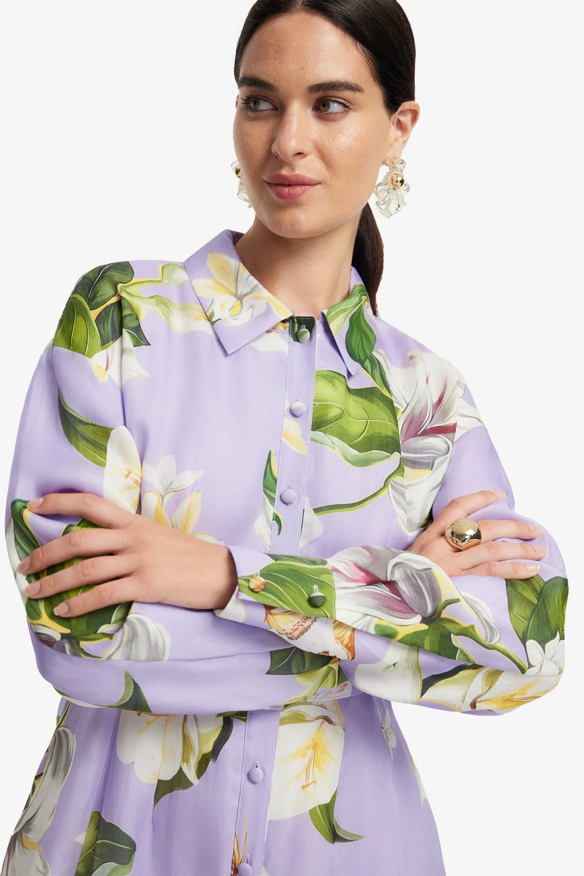 Lily Blossom Print in Lilac
