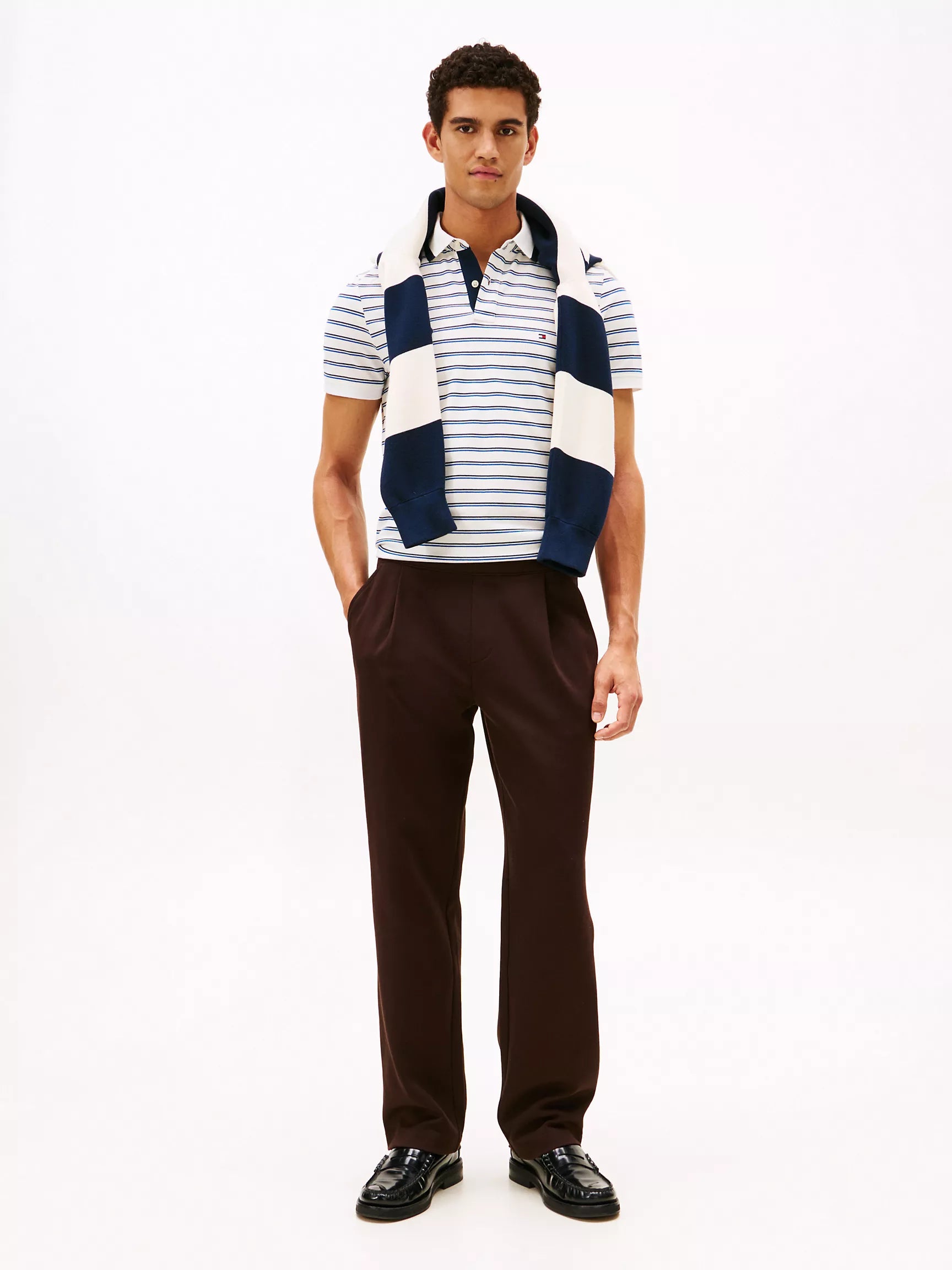 Ecru/Navy Stripe
