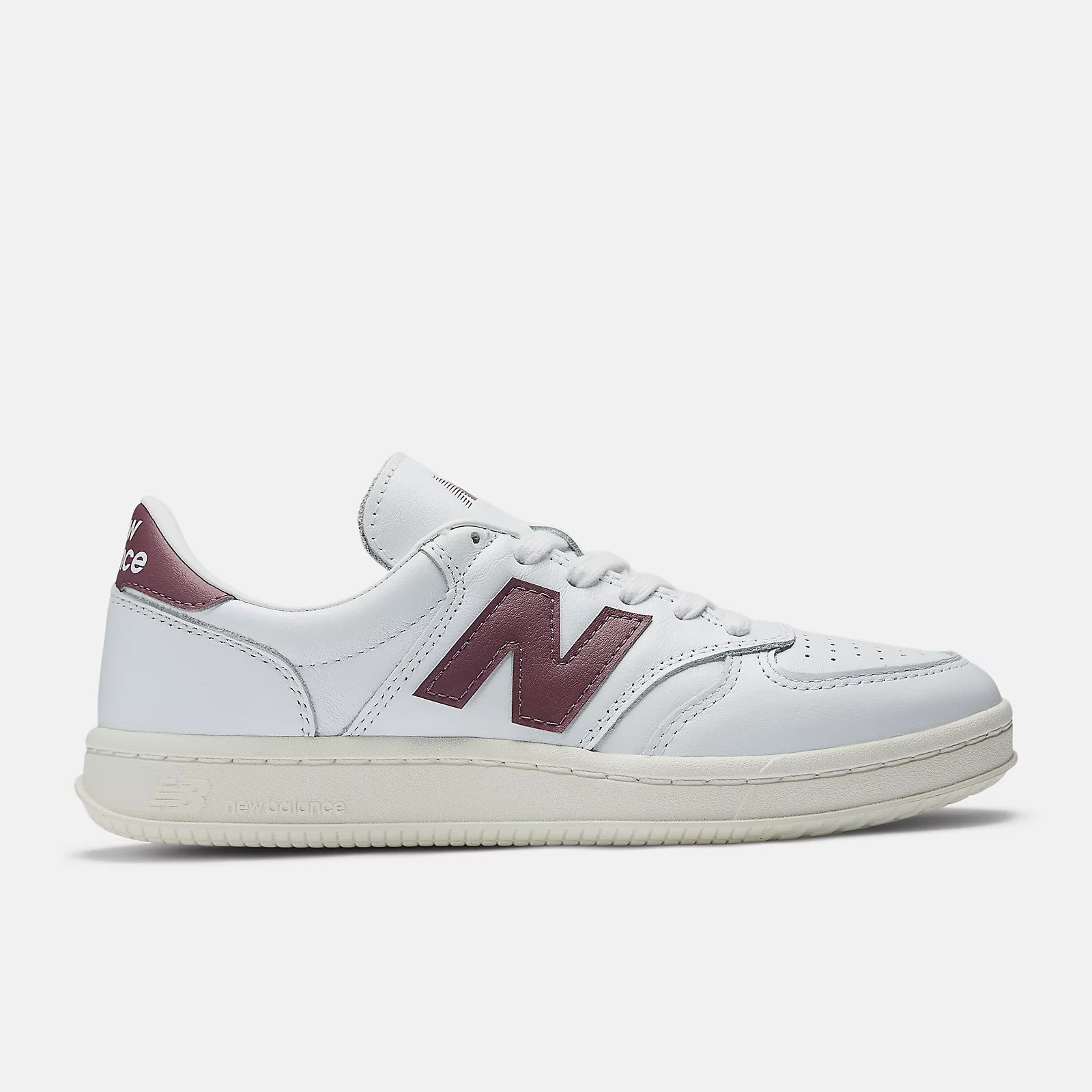 White With Washed Burgundy