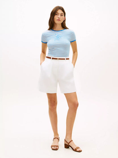Rich Cream / Blue Stripe