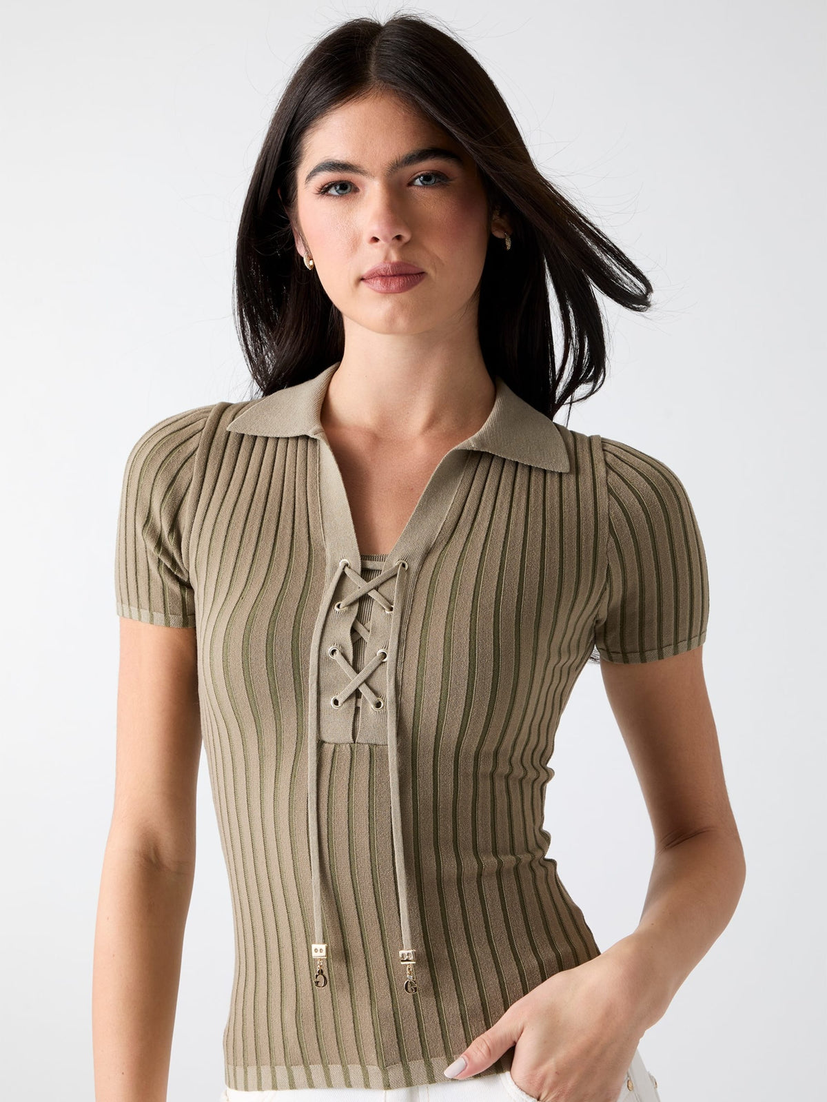 Sage And Olive Green Stri