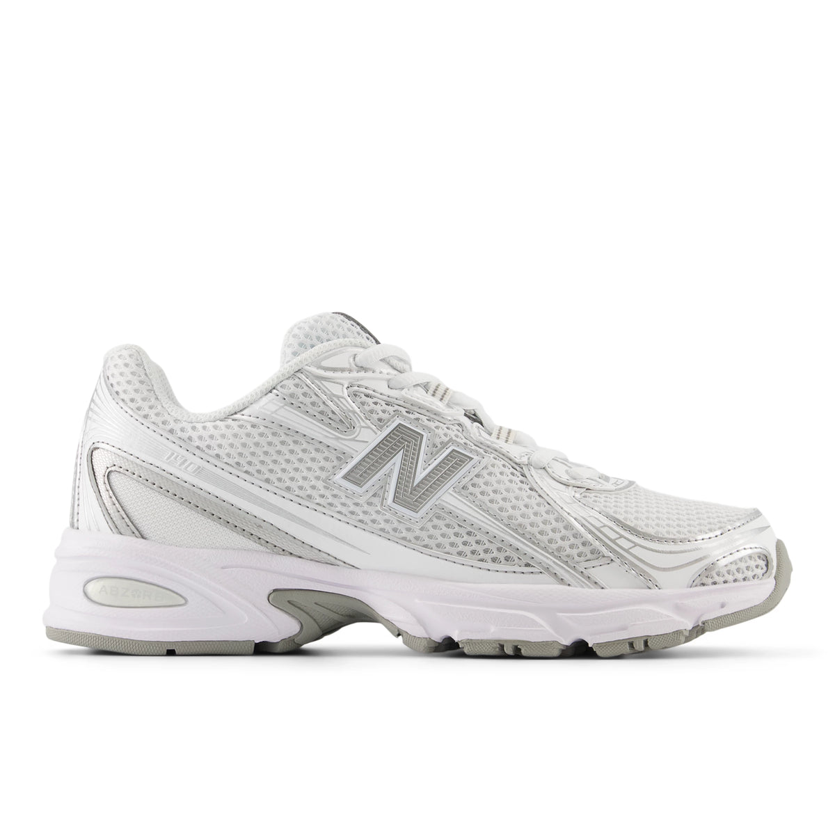 White With Metallic Silver And Reflection
