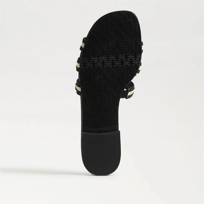 Black Linen Faux Raffia