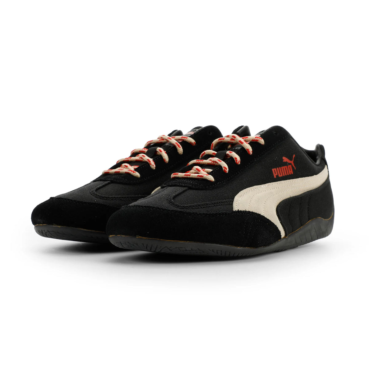 PUMA Black-Canvas-Candy Apple