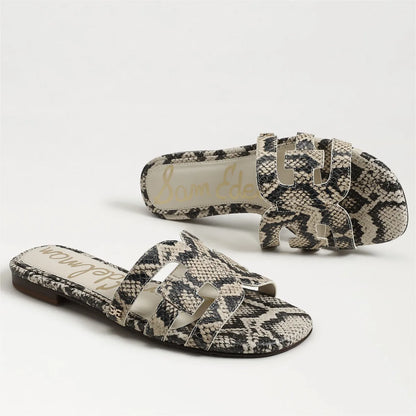 Roccia Snake Print Leather