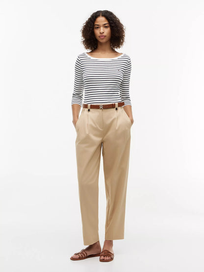 Navy Blue / Ecru Stripe