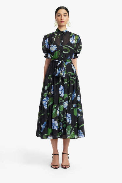 Vine Print in Ebony