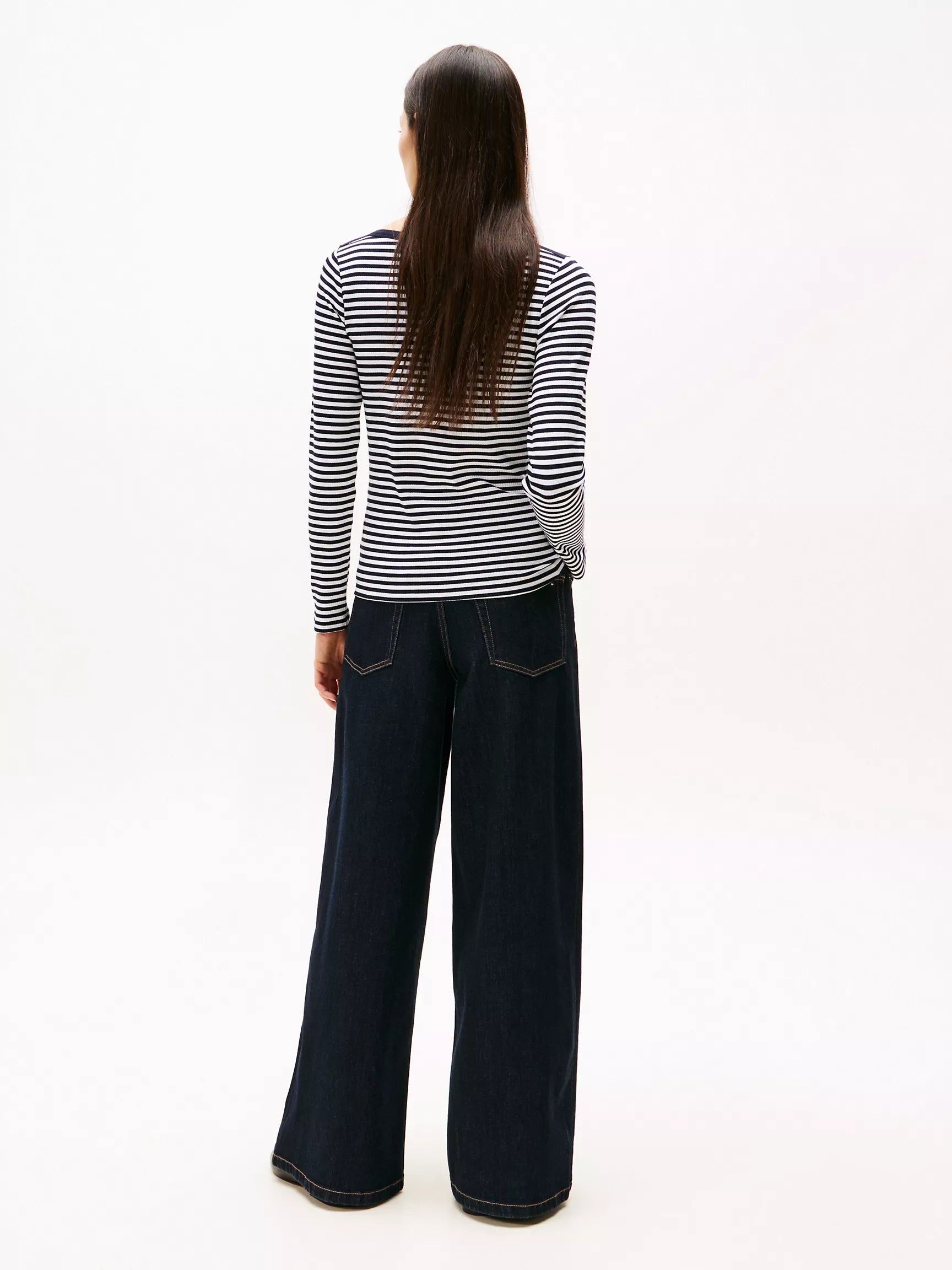Ecru / Dark Blue Stripe