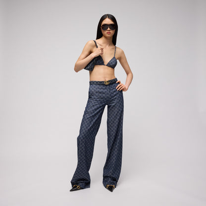 denim azul oscuro con GG