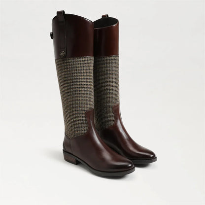 Brown Plaid Fabric/Leather
