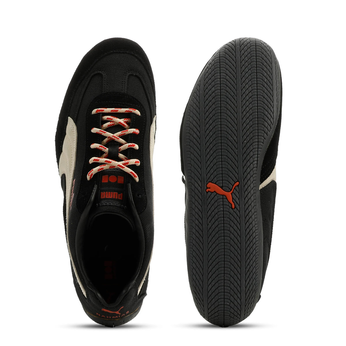 PUMA Black-Canvas-Candy Apple