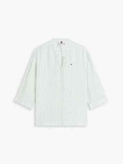 Chalk Stripe Ecru Courtside Green