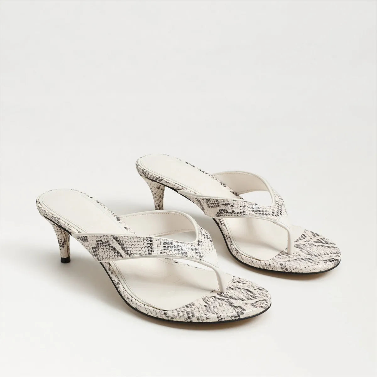 Ivory Snake Print Leather
