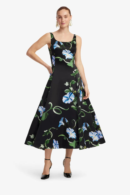 Vine Print in Ebony
