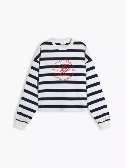 Ecru / Navy Blue Stripe