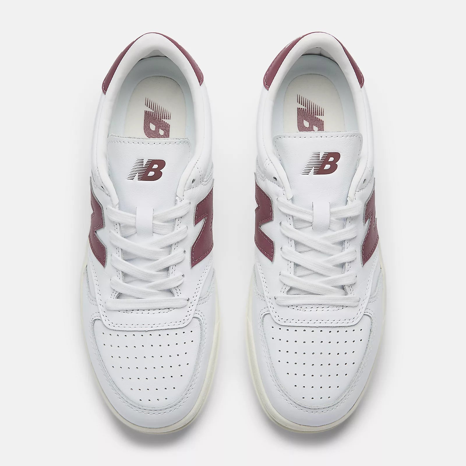 White With Washed Burgundy
