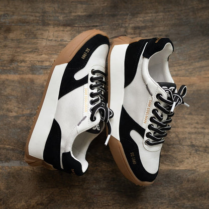 Black Suede/ White Nylon