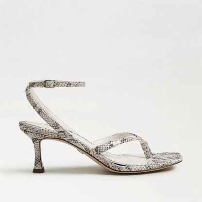 Ivory Snake Print Leather
