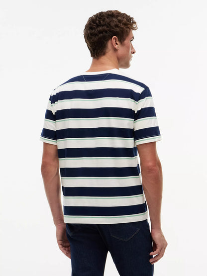 Ivory/Carbon Navy/Cut Grass Stripe