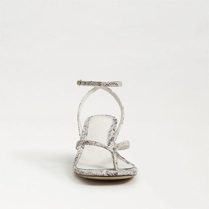 Ivory Snake Print Leather