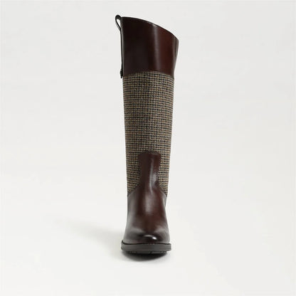 Brown Plaid Fabric/Leather