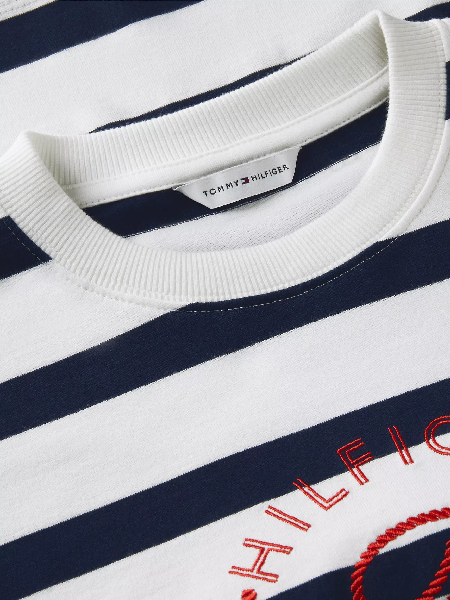 Ecru / Navy Blue Stripe