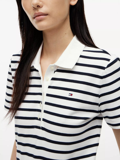 Ecru / Navy Blue Stripe