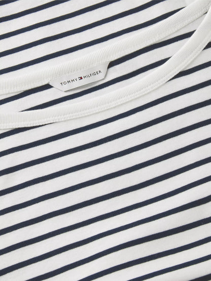 Navy Blue / Ecru Stripe