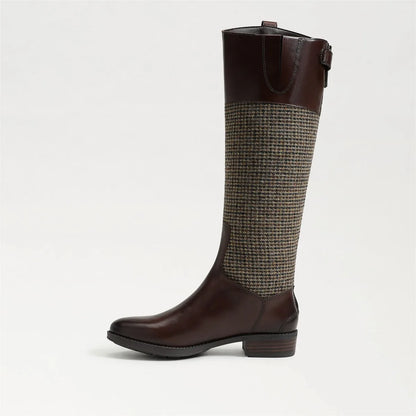 Brown Plaid Fabric/Leather