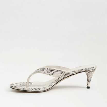 Ivory Snake Print Leather