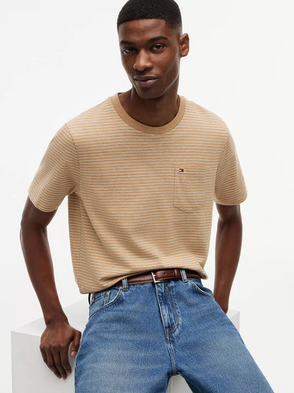 Iconic Camel Heather Stripe