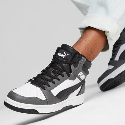 PUMA White-PUMA Black-Shadow Gray
