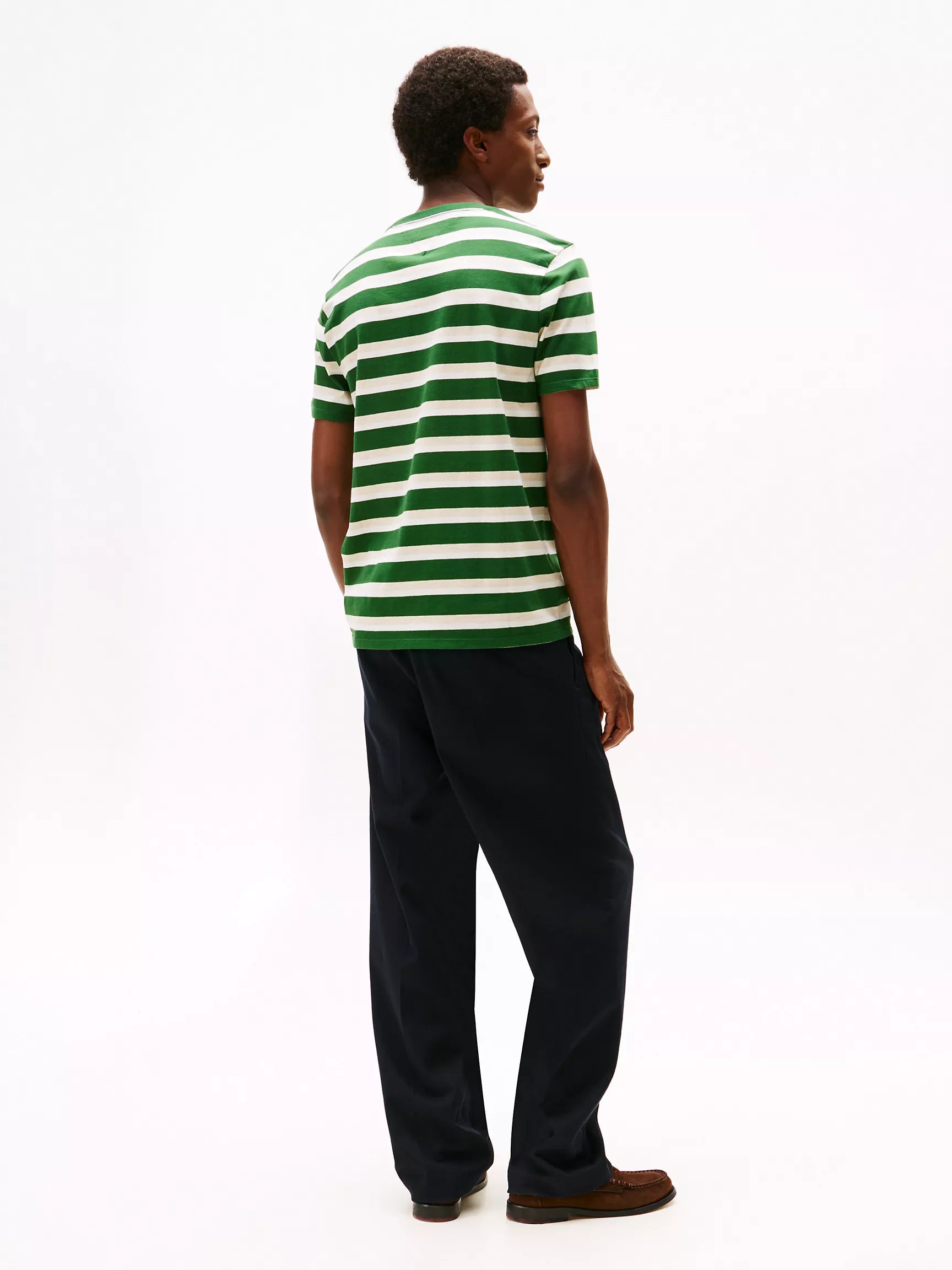 Deep Evergreen/Beige Stripe