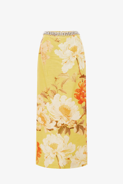 Peony Print in Yellow