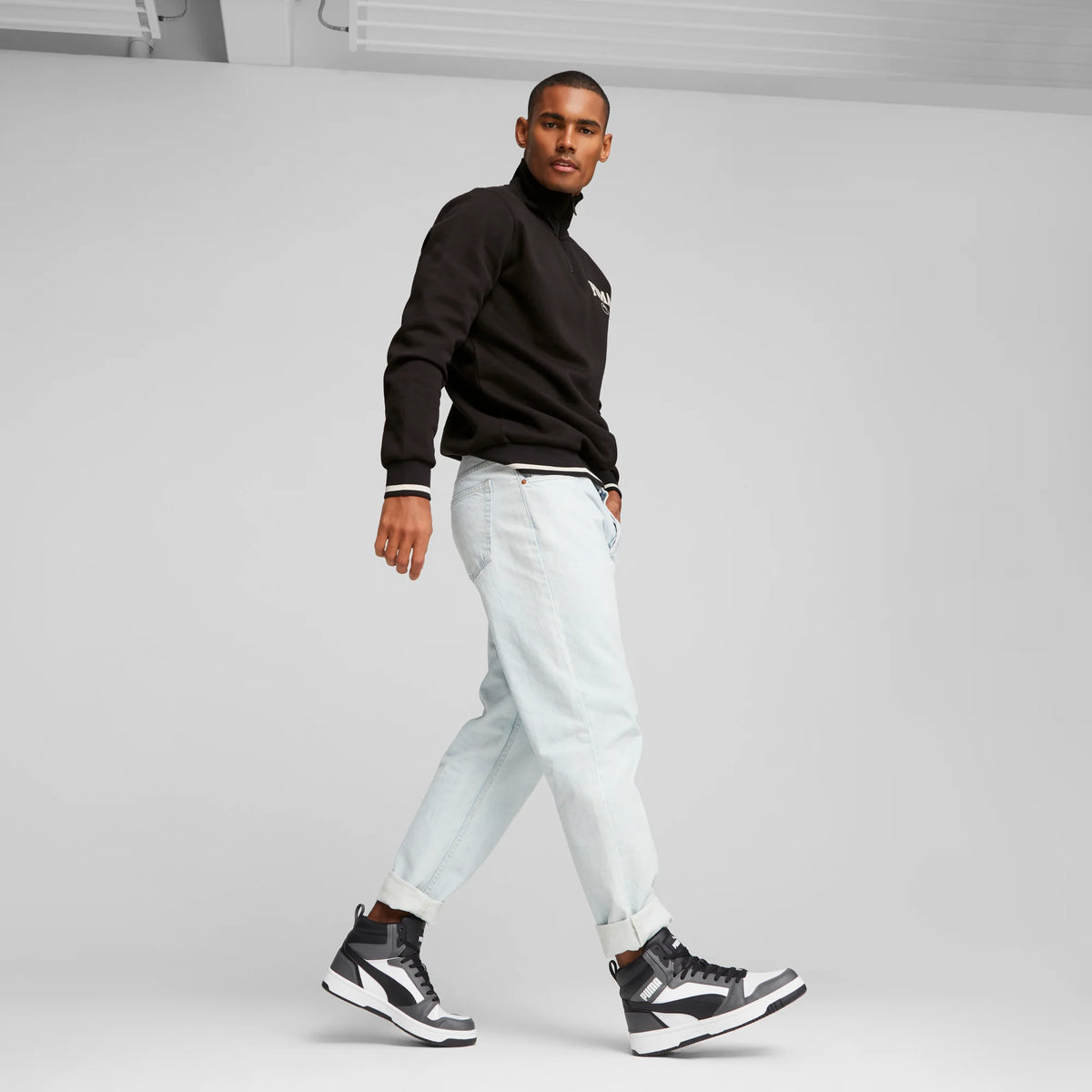 PUMA White-PUMA Black-Shadow Gray