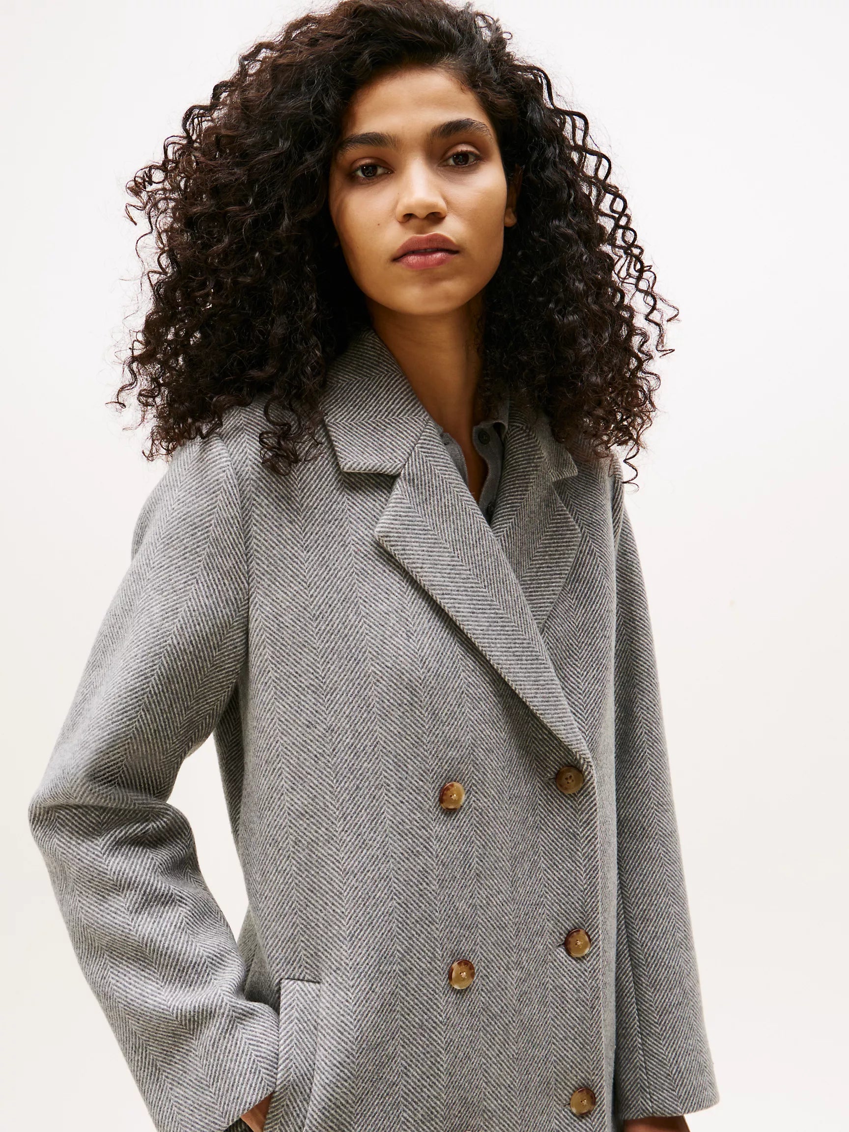 Grey Herringbone