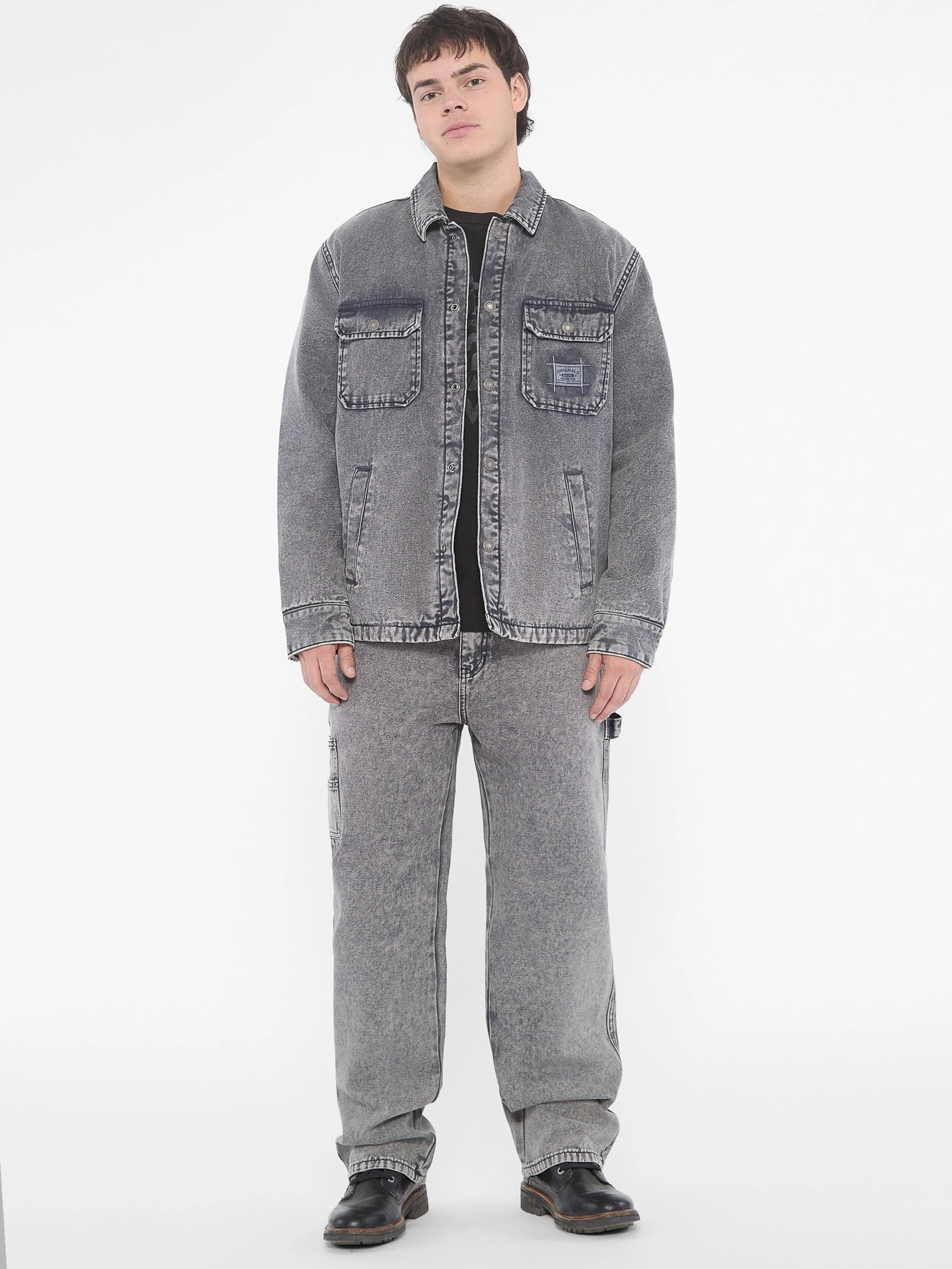 Go Blue Canvas Acid Wash