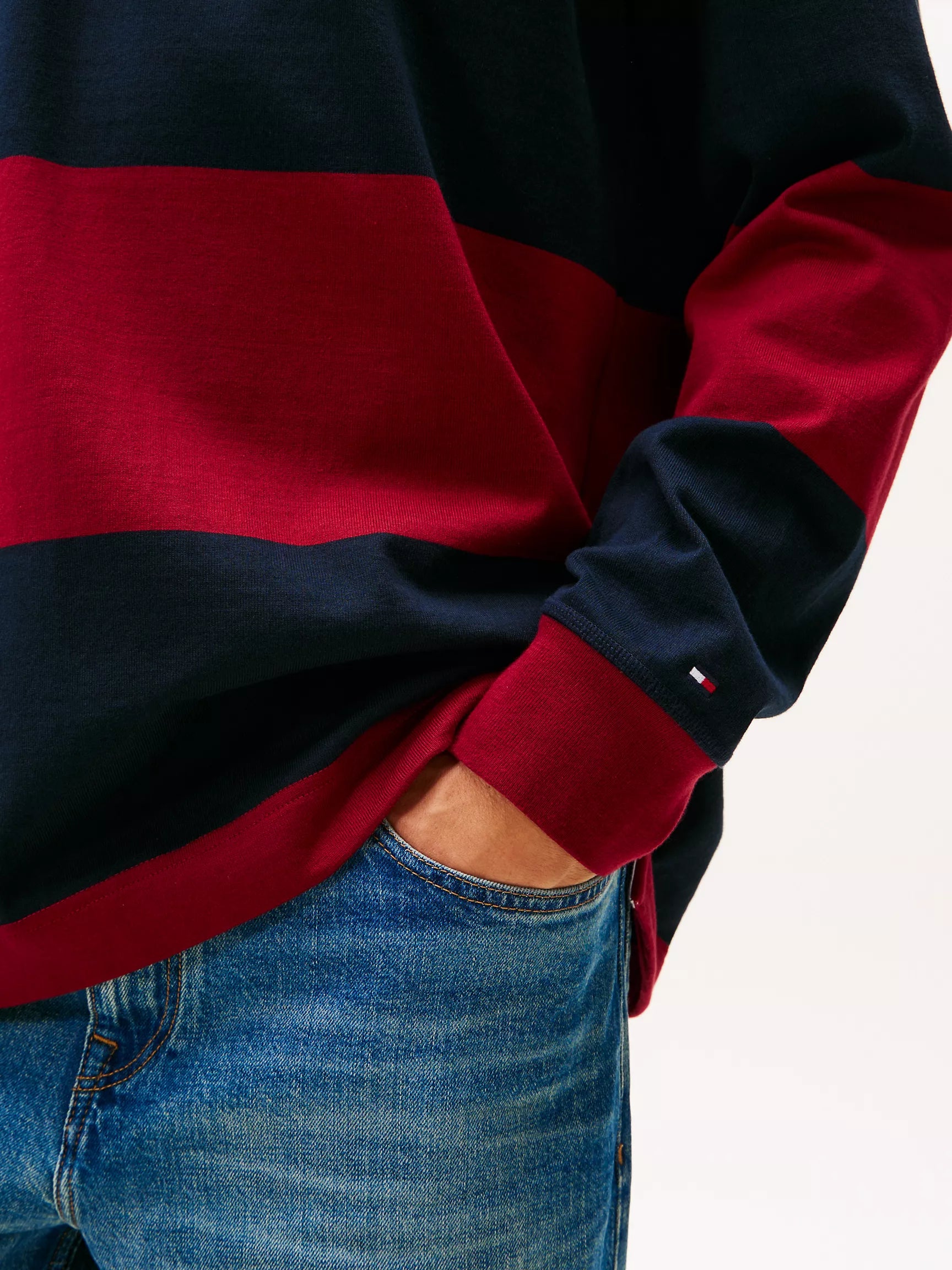 Rouge/Navy Stripe