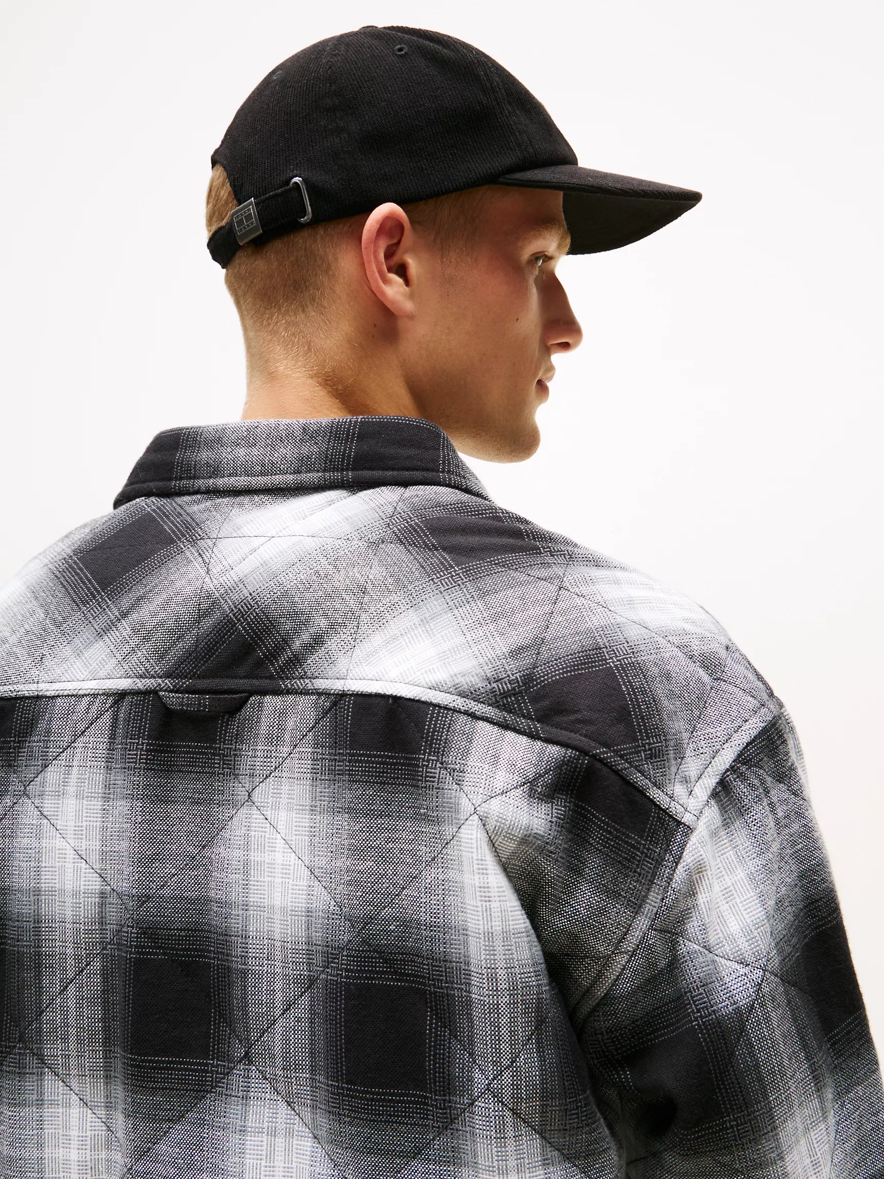 Black Check Quilted